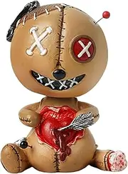 Voodoo Doll Shaking Head Doll - Resin Voodoo Doll Shaking Head Car Ornaments | Cool Shaking Head Doll for Car Interior Decoration Ornament Accessories Astray