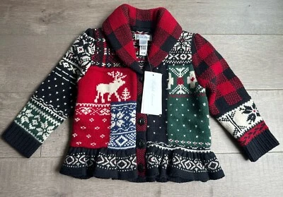 NWT $275 RALPH LAUREN HOLIDAY WOOL SWEATER SZ 18M/24M