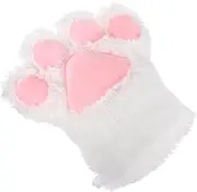 Totority Mitts Cat's Claw Gloves furry paws cosplay animal paw mittens Cute Lion Paws animal claws cute cat accessories cosplay accessory pv velvet toddler aldult white appendix