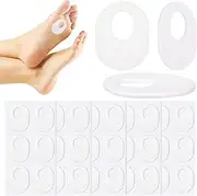 30pcs Felt Callus Pads Oval Shape Corn Cushions Soft Self-Stick Adhesive Pedi Pads Protect Foot Bottom Calluses from Rubbing Friction Reduce Feet Toes Heel Pain for Men Women (White)