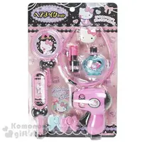 在飛比找樂天市場購物網優惠-小禮堂 Hello Kitty 夢幻寶石梳妝組玩具《粉黑.髮