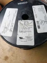 2000' Carlisle Black 20 AWG Silver Plated Copper Wire Stranded