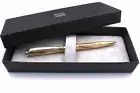 Solid 925 Twisted Silver Inca Ball Pen Blue Ink Parker Type International Refil