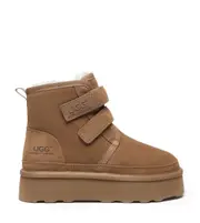 AS UGG Boots Women Sheepskin Wool Platform Hook Loop EVA Sponge Sole Boot Vigour