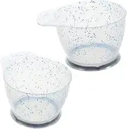 BESTYASH 2pcs Hair Dye Bowls Durable Plastic Mixing Bowls for DIY Hair Coloring Lightweight and Portable Versatile for Mixing Dyes and Treatments for Salon and Home Use
