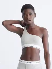 *** Calvin Klein Women's (LARGE) Modern Cotton One Shoulder Unlined Bralette