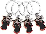 [Mobestech] 4pcs Celebrate 2025 Graduation with Keychain Set Includes Cap and Gown Charms for Backpacks and Keys durable present