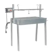 Flaming Coals Extendable Large Charcoal BBQ Spit Rotisserie Bundle