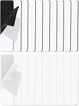 BEZANU Double Sided Sticky Strips, 20 PCS Hook and Loop Strips for Carpets, Sofa Cushions, Steps, Hanging Pictures (Black & White, 2.5 x 10cm/0.98 x 3.93in)