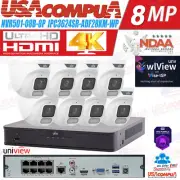 UNIVIEW 4K W/4MP NDAA Audio IP Camera+8-Ch+4K NVR Network Uniview Security Kit