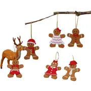 6Pcs Christmas Tree Hanging Pendant Cute Decor Ornament