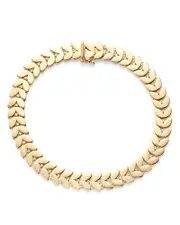 Alberto Amati 14K Yellow Gold Diamond Chevron Link Bracelet