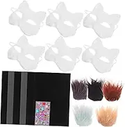 GRIRIW Prom Mask Animal Rabbit Foam Rabbit Milk Sealing Ring Face Mask Makeup Mask Handmade Mask Small Animal Decoration Outdoor Rabbit Mask Prop Gauze Black