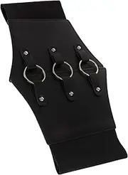 [SAFIGLE] Vintage Corset Belt Elastic Underbust Cinch Belt for Costumes Faux Leather Waist Accessory for Dresses Pirate Outfits Costume Essential