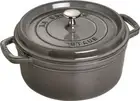 staub "Pico Cocotte Round Gray 18cm" Two-Handed Casting Enamel Pot IH Compatible