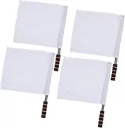 VICASKY 4pcs Athletic Competition Flag Red Yellow Accessories Color Hand Flag Racing Flag Volleyball Plush Pillow Capture The Flag Flags Penalty Flag Napkins Track Pole Set Outdoor White