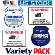 Home Security Alarm Sticker Decal signs Windows Brinks Camera In use Waterproof
