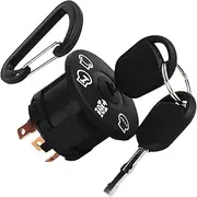 Ignition Key Switches for AYP for Poulan for Craftsman MTD MPN for Ariens for Delta for Ariens 532193350 193350 Tractor Lawn Mower Ignition Switch Key Starter Ignition Barrel Key Switch