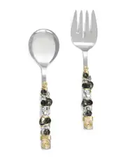 Tiramisu Crystal Radiance Salad Server Set
