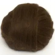 Llama Top (Baby) Natural Dark Brown 100g Wool Roving Spinning Fibre Top Felting