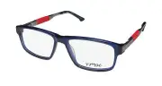 NEW TIMEX CHANGE UP EYEWEAR FULL-RIM BLUE 52-15-135 PLASTIC NV MENS DESIGNER