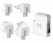 Qi Wireless Travel Adaptor Charger 6700Mah Power Bank Universal - All Plugs - AU EU UK US