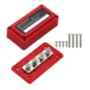 300A Bus Bar 48V DC Waterproof Power Distribution Block 5/16" M8 4 Studs Heavy
