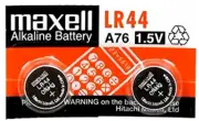 Maxell LR44 Alkaline 1.5V Battery, 2-Pack