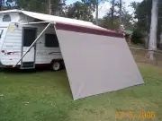 Shade Curtain/Privacy Screen for caravan Roll out Awning 1.9 x 5.5m.(6 x 18.4ft)