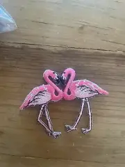 Lot Of 50 Iron On Flamingo Patches For Patch Parties Birthday Crafts Jean Jacket