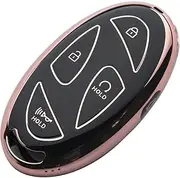 Tautrophen Key Fob Cover Fit for Hyundai 2023 2024 IONIQ 5 6 Kona Elanrtra Santa Fe Sonata 2025 Tucson Hybrid 5 Button Smart Key