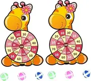 Abaodam 2sets Board Plaything Sports Toss Sticky Ball Cartoon Board Educational Plaything Board Game Puzzle Plaything Throw Board Plush Fabrics