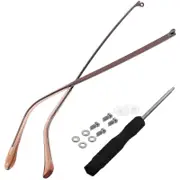 1 Pair Glasses Arm Replacement Universal Metal Glasses Arm Glasses Replacement Temple Coffee