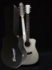Busuyi 12 String/ 6 String Acoustic/Electric Double Neck Guitar With Hard Case.
