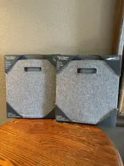 Better Homes & Gardens Fabric Cube Storage Bins (12.75" x 12.75")2 Of Them Gray