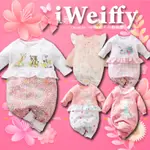 IWEIFFY❤台灣+發票 女童春秋 可愛動物 包屁衣 長袖短袖 女童純棉 碎花 女童 女嬰蕾絲 嬰兒套裝 M3F656