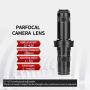 Industrial Microscope Camera C-Mount Confocal Adjustable Magnification 0.7X-4.5X