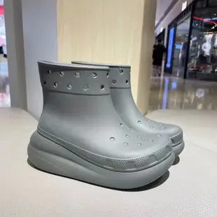 【BKS】CROCS CRUSH BOOTS/雲朵厚底/時尚短靴/雨靴/防水/增高/輕量/國外代購/207946