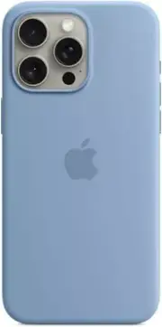 Apple Silicone Case with MagSafe for iPhone 15 Pro Max - Winter Blue