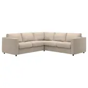 VIMLE corner sofa, 4-seat, Hillared beige