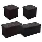 30/15" (L) Folding Storage Ottoman Bench Faux Leather Footrest Chest Home