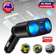 Car Charger Dual USB Cigarette Lighter Adapter 2 Socket Splitter Multi Power FZ