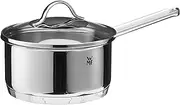 [WMF] Provence Plus Saucepan 16 cm, Glass Lid, Small Cooking Pot 1.4 L, Milk Pan Induction, Polished Cromargan Stainless Steel, Uncoated, Oven-Safe