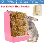 Small Animal Hamster Pig Less Wast Hay Rack Corner Plastic Pet Rabbit Hay Feeder