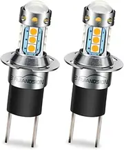 Ruiandsion H3C LED Bulb Yellow 12-24V 2835 14SMD LED Chips LED Car Fog Light Daytime Running Bulb, Non-polarity (Pack of 2)