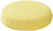 Round Cushion Stool Covers for Comfortable Seating Removable Machine Washable Cover Polyester Stool Cushions Seat Covers, Yellow