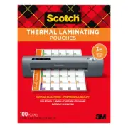 Scotch Thermal Laminating Pouch, 9 x 11-1/2 Inches, 3 mil Thick, Pack of 100