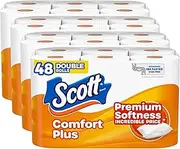 Scott ComfortPlus Toilet Paper, 48 Double Rolls, 231 Sheets per Roll, Septic-Safe, 1-Ply Toilet Tissue