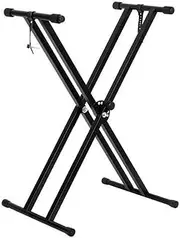 OZSTOCK Professional Height Adjustable Folding X Type Double-Braced Keyboard Stand