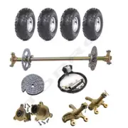 740mm Go Kart Rear Axle Kit Brake Assembly 6" Wheels ATV Quad Drift Trike Cart